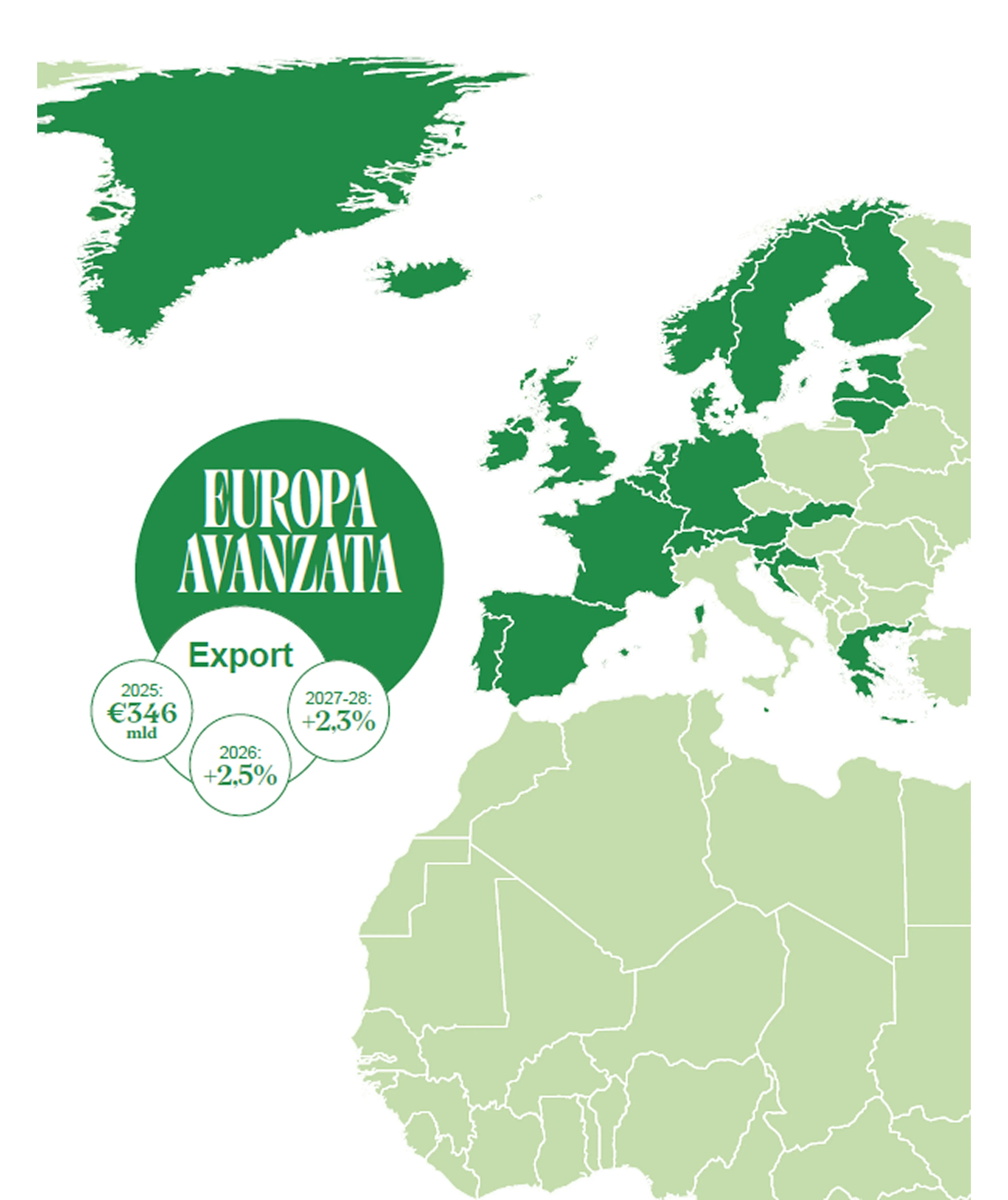 Mercati strategici per l'export italiano — cartina 2 di 7